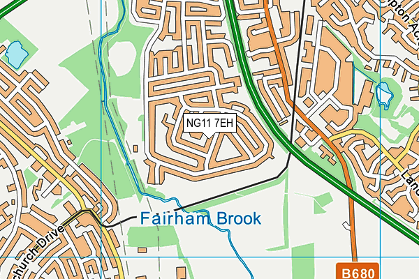 NG11 7EH map - OS VectorMap District (Ordnance Survey)