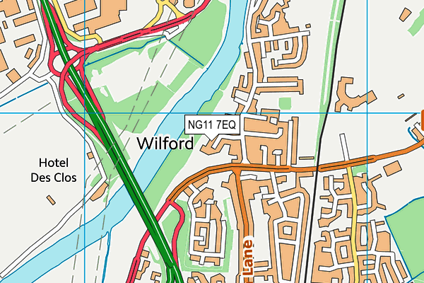 NG11 7EQ map - OS VectorMap District (Ordnance Survey)