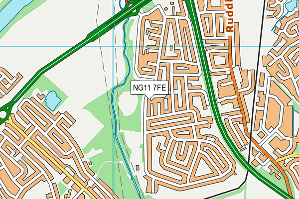 NG11 7FE map - OS VectorMap District (Ordnance Survey)