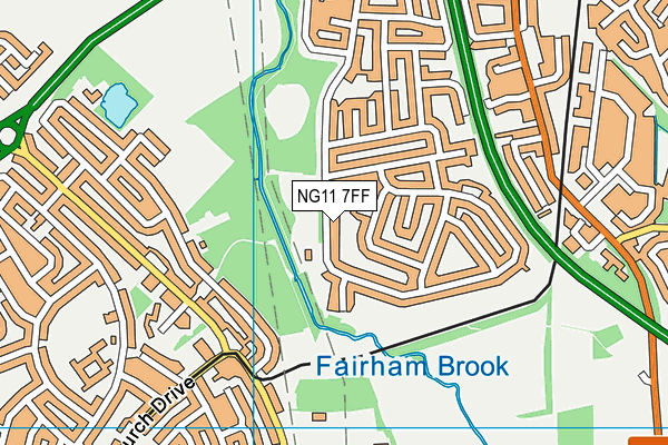 NG11 7FF map - OS VectorMap District (Ordnance Survey)