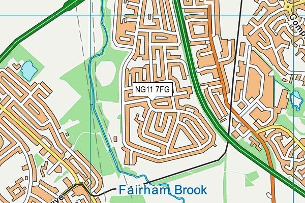 NG11 7FG map - OS VectorMap District (Ordnance Survey)