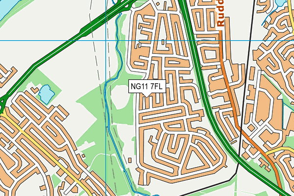 NG11 7FL map - OS VectorMap District (Ordnance Survey)