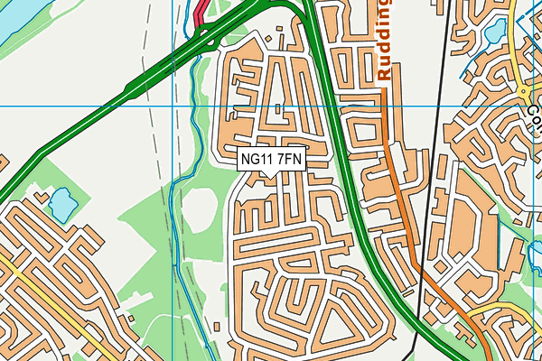 NG11 7FN map - OS VectorMap District (Ordnance Survey)