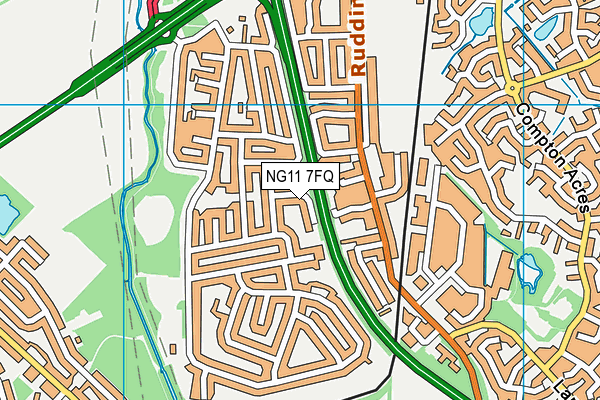 NG11 7FQ map - OS VectorMap District (Ordnance Survey)