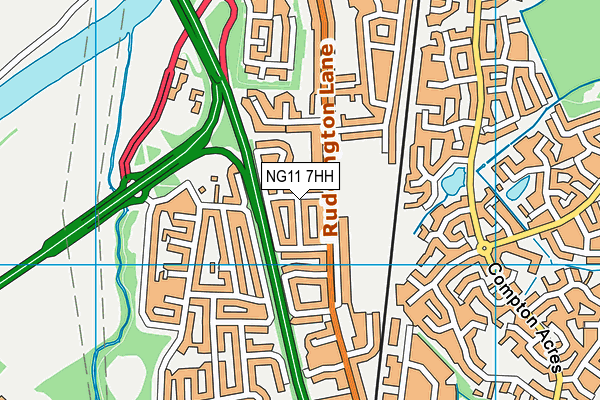 NG11 7HH map - OS VectorMap District (Ordnance Survey)