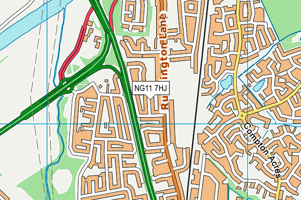 NG11 7HJ map - OS VectorMap District (Ordnance Survey)