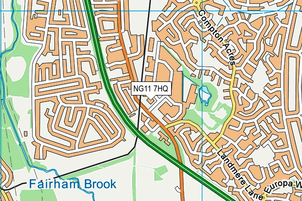 NG11 7HQ map - OS VectorMap District (Ordnance Survey)