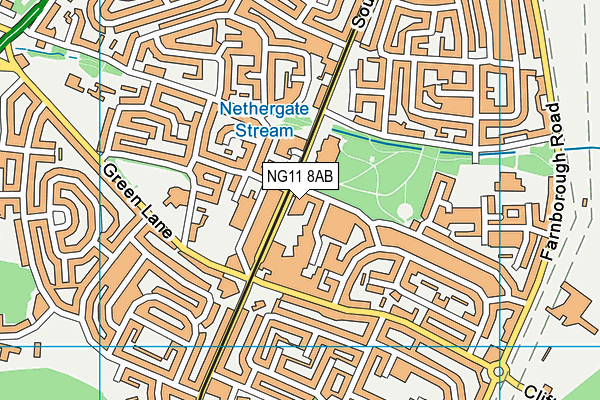 Clifton Leisure Centre map (NG11 8AB) - OS VectorMap District (Ordnance Survey)