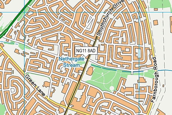 NG11 8AD map - OS VectorMap District (Ordnance Survey)