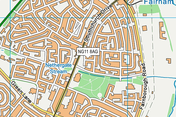 NG11 8AG map - OS VectorMap District (Ordnance Survey)