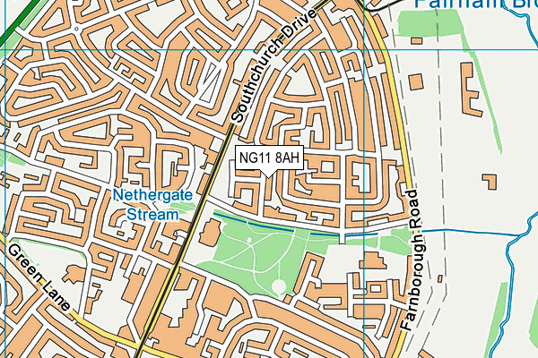NG11 8AH map - OS VectorMap District (Ordnance Survey)