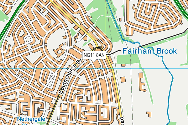 NG11 8AN map - OS VectorMap District (Ordnance Survey)