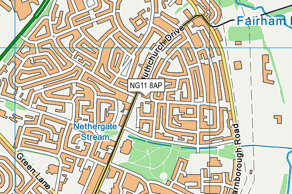 NG11 8AP map - OS VectorMap District (Ordnance Survey)