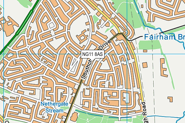 NG11 8AS map - OS VectorMap District (Ordnance Survey)