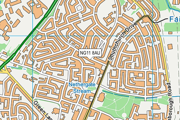 NG11 8AU map - OS VectorMap District (Ordnance Survey)