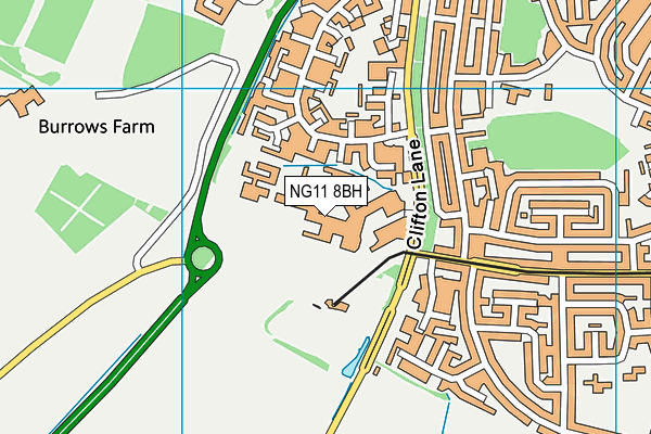 NG11 8BH map - OS VectorMap District (Ordnance Survey)