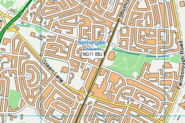 NG11 8BJ map - OS VectorMap District (Ordnance Survey)