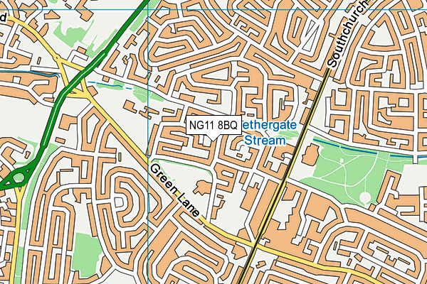 NG11 8BQ map - OS VectorMap District (Ordnance Survey)