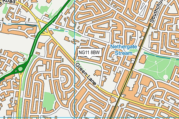 NG11 8BW map - OS VectorMap District (Ordnance Survey)