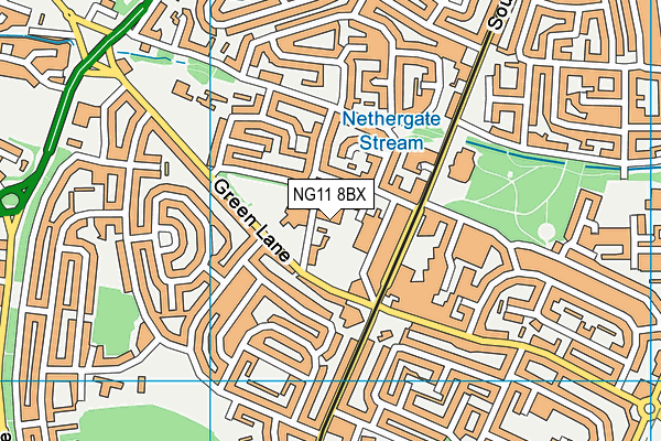 NG11 8BX map - OS VectorMap District (Ordnance Survey)