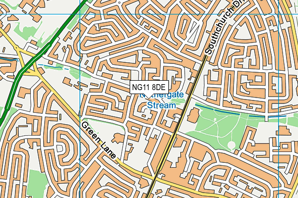 NG11 8DE map - OS VectorMap District (Ordnance Survey)