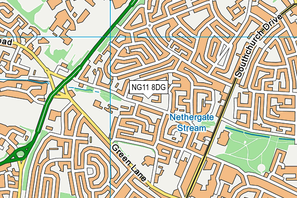 NG11 8DG map - OS VectorMap District (Ordnance Survey)