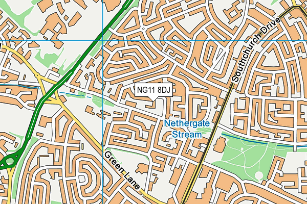 NG11 8DJ map - OS VectorMap District (Ordnance Survey)