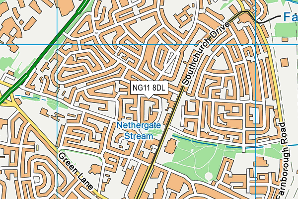 NG11 8DL map - OS VectorMap District (Ordnance Survey)