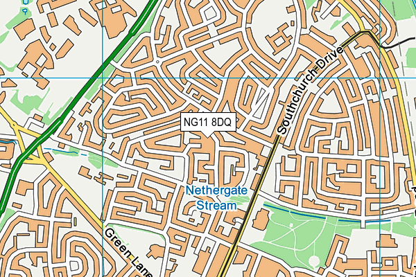 NG11 8DQ map - OS VectorMap District (Ordnance Survey)