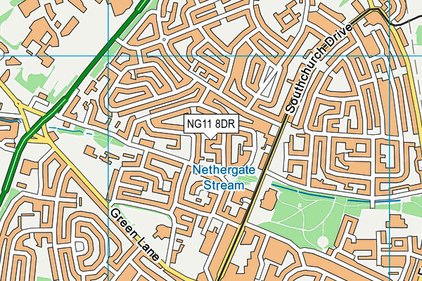 NG11 8DR map - OS VectorMap District (Ordnance Survey)