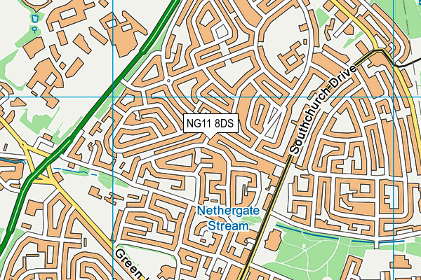 NG11 8DS map - OS VectorMap District (Ordnance Survey)
