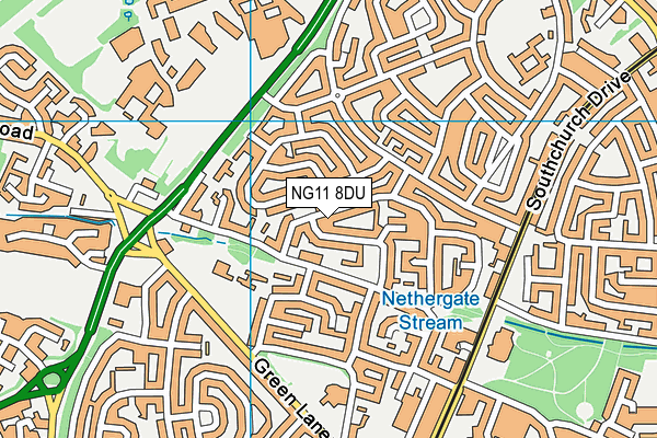 NG11 8DU map - OS VectorMap District (Ordnance Survey)