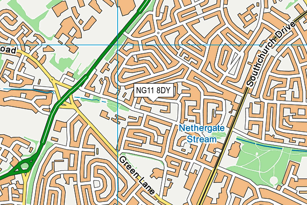 NG11 8DY map - OS VectorMap District (Ordnance Survey)