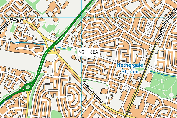 NG11 8EA map - OS VectorMap District (Ordnance Survey)