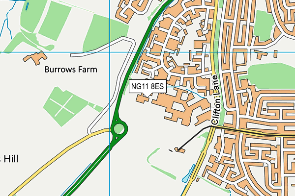 NG11 8ES map - OS VectorMap District (Ordnance Survey)