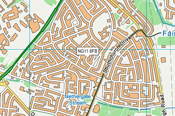 NG11 8FB map - OS VectorMap District (Ordnance Survey)