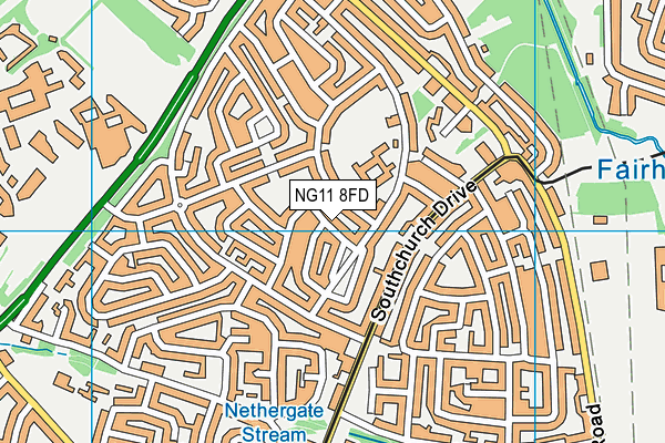 NG11 8FD map - OS VectorMap District (Ordnance Survey)