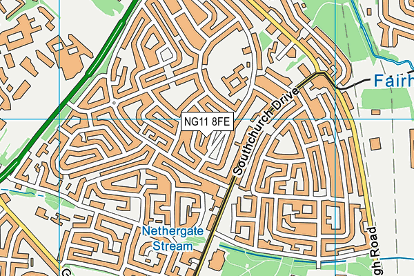 NG11 8FE map - OS VectorMap District (Ordnance Survey)