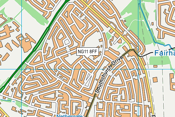 NG11 8FF map - OS VectorMap District (Ordnance Survey)