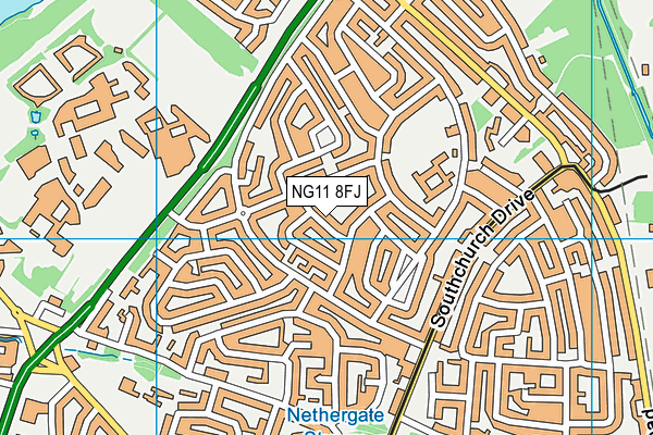 NG11 8FJ map - OS VectorMap District (Ordnance Survey)