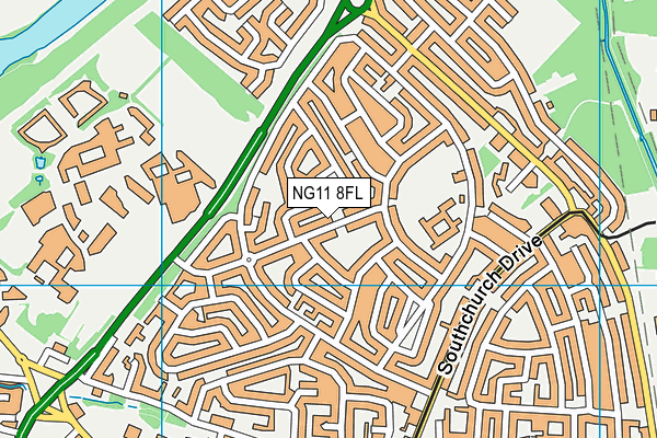 NG11 8FL map - OS VectorMap District (Ordnance Survey)