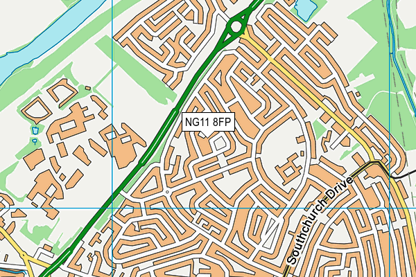 NG11 8FP map - OS VectorMap District (Ordnance Survey)
