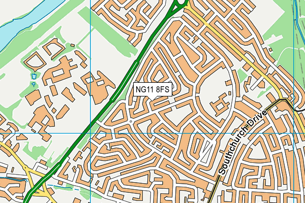 NG11 8FS map - OS VectorMap District (Ordnance Survey)
