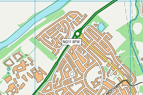 NG11 8FW map - OS VectorMap District (Ordnance Survey)