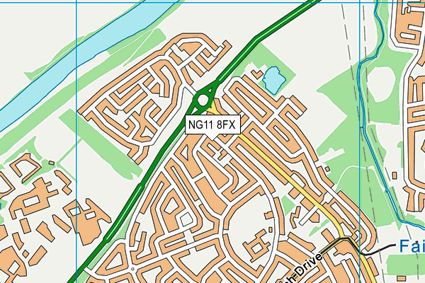 NG11 8FX map - OS VectorMap District (Ordnance Survey)