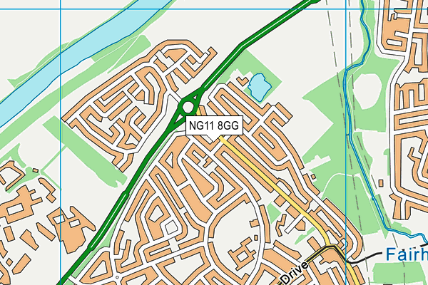 NG11 8GG map - OS VectorMap District (Ordnance Survey)