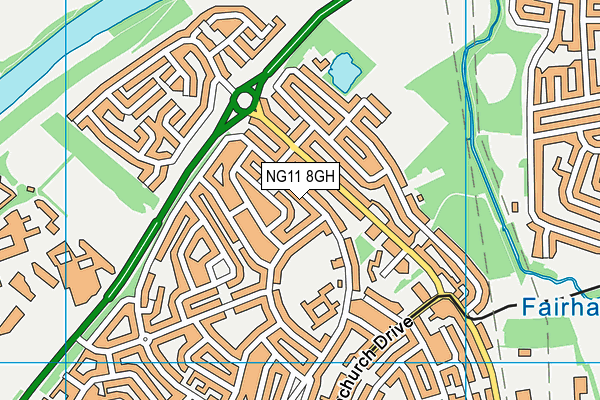 NG11 8GH map - OS VectorMap District (Ordnance Survey)