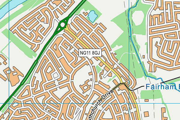 NG11 8GJ map - OS VectorMap District (Ordnance Survey)