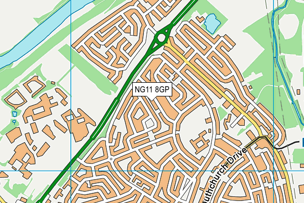 NG11 8GP map - OS VectorMap District (Ordnance Survey)
