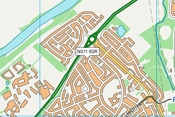 NG11 8GR map - OS VectorMap District (Ordnance Survey)